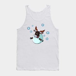 Snowball reindeer magnet Tank Top